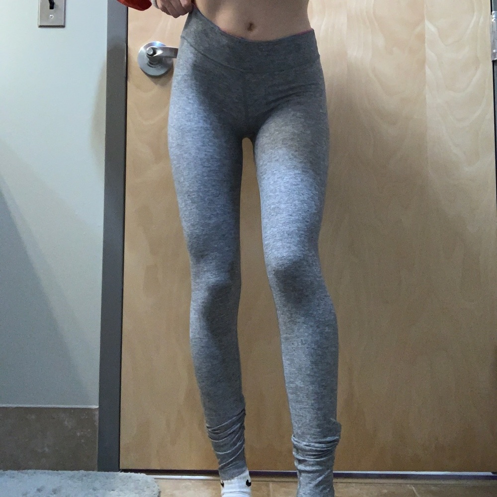 Lululemon Ivivva ruched rhythmic tight grey leggings